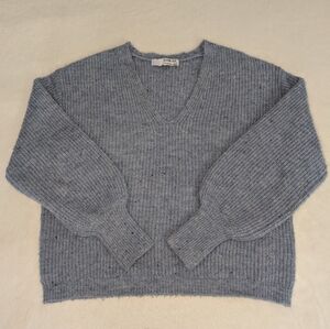 Sophie Rue V-Neck Balloon Sleeve Sweater | Size XS